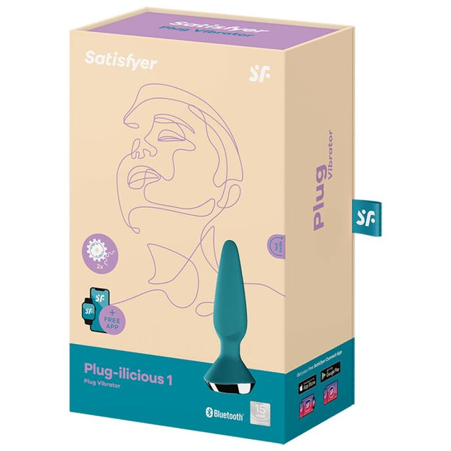 SATISFYER - PLUG ILICIOUS 1 PLUG VIBRATOR GREEN