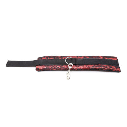 OHMAMA FETISH - VELVET HANDCUFFS WITH NYLON TAPE