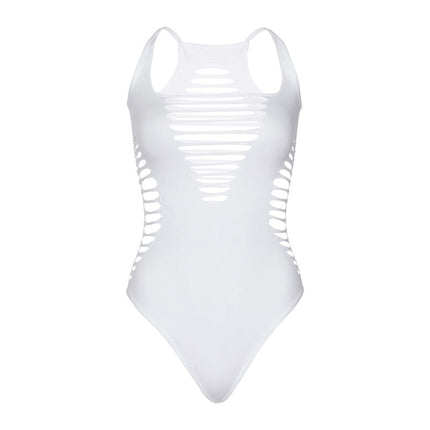 LEG AVENUE - BODY THONG RACERBACK BLACK
