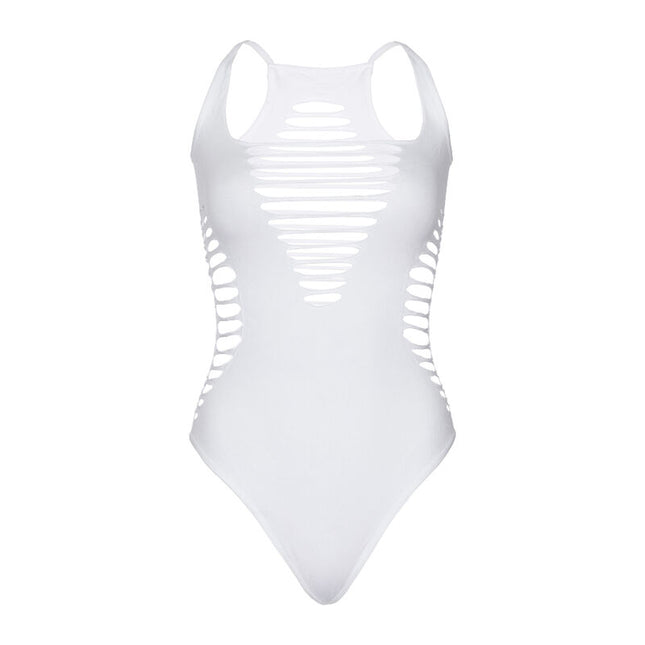 LEG AVENUE - BODY THONG RACERBACK BLACK