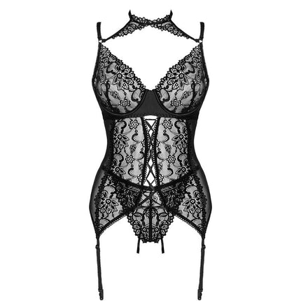 LIVCO CORSETTI FASHION - GIELLANDRA FOR THE SENSES COLLECTION CORSET + PANTY BLACK