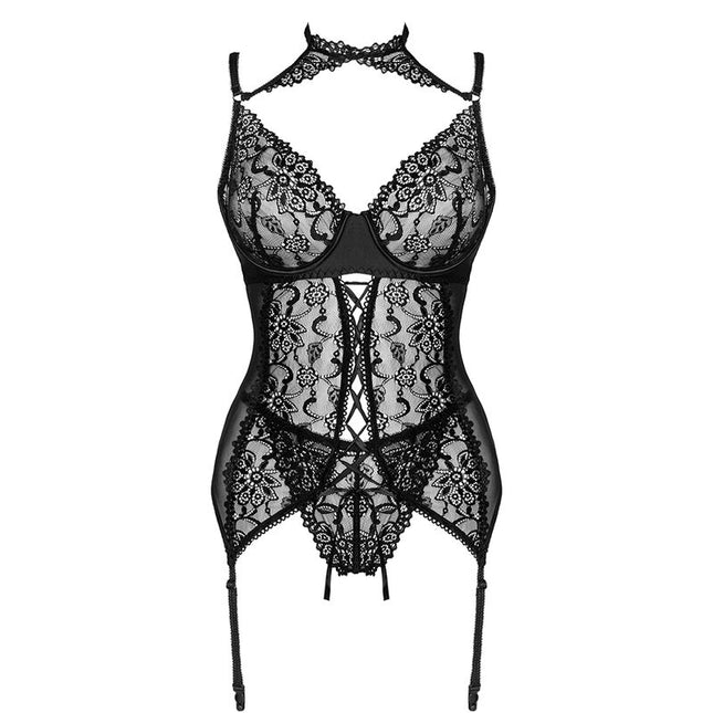 LIVCO CORSETTI FASHION - GIELLANDRA FOR THE SENSES COLLECTION CORSET + PANTY BLACK