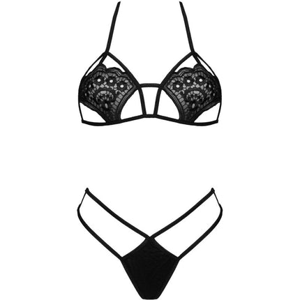 LIVCO CORSETTI FASHION - JIMENA LC 20216 BRA + THONG BLACK ONE SIZE