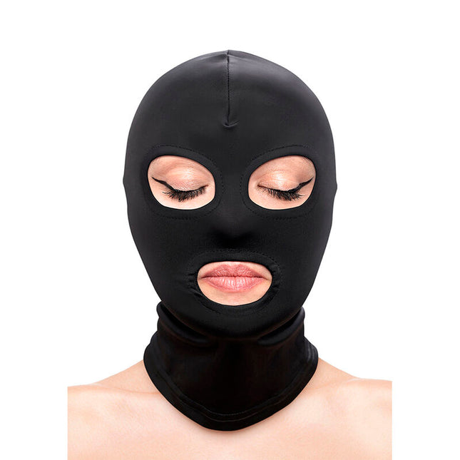 NS NOVELTIES - FETISH & FASHION EYES AND MOUTH HOOD NYLON BLACK