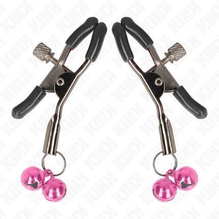 KINK - DOUBLE BELL NIPPLE CLAMP PINK 6 CM