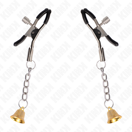 KINK - GOLD BELL PENDANT NIPPLE CLAMPS 6 CM