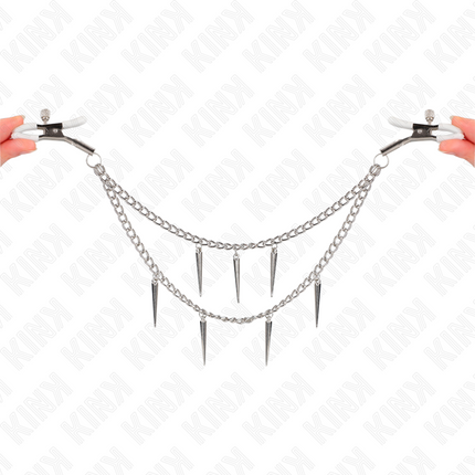 KINK - NIPPLE CLAMPS WITH SPIKES CHAINS 30 CM