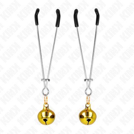 KINK - THIN BELL NIPPLE CLAMPS GOLD 7 CM