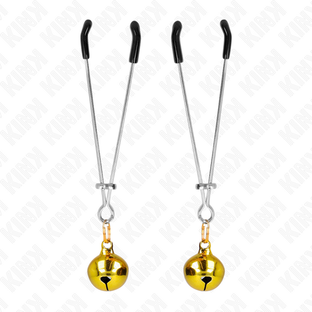 KINK - THIN BELL NIPPLE CLAMPS GOLD 7 CM
