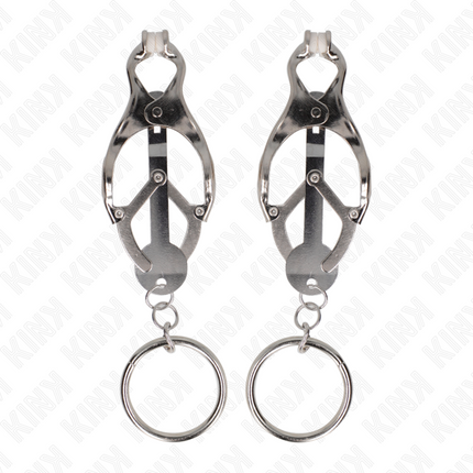KINK - O-RING JAPANESE CLOVER NIPPLE CLAMPS SILVER