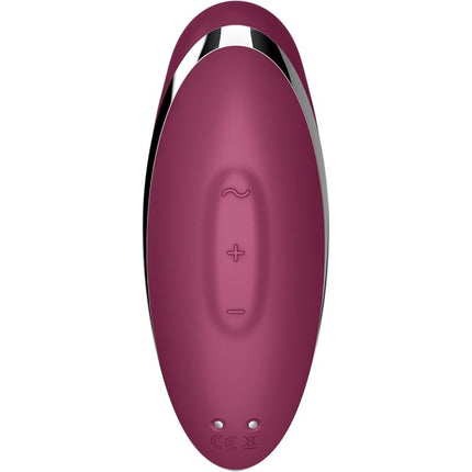 SATISFYER - TAP & CLIMAX 2 VIBRATOR & STIMULATOR RED