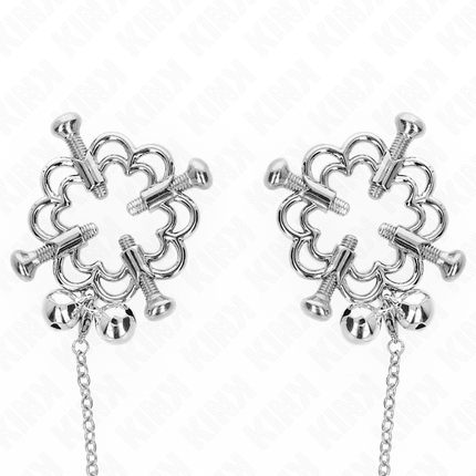 KINK - METAL FLOWER NIPPLE CLAMPS WITH CHAIN