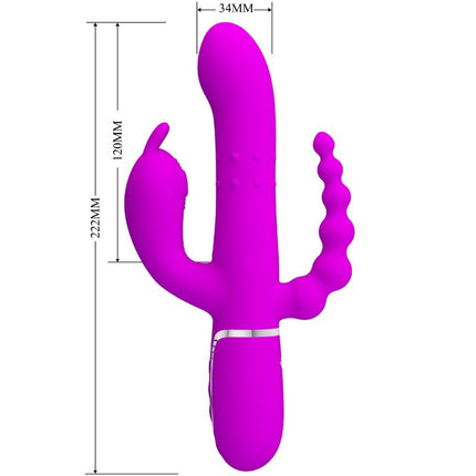 PRETTY LOVE - CAMMY TRIPLE VIBRATOR MULTIFUNCTION 4 IN 1 PINK