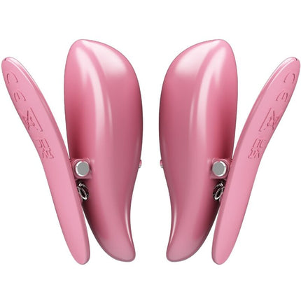 PRETTY LOVE - CAILEY NIPPLE CLAMPS 10 VIBRATIONS REMOTE CONTROL PINK