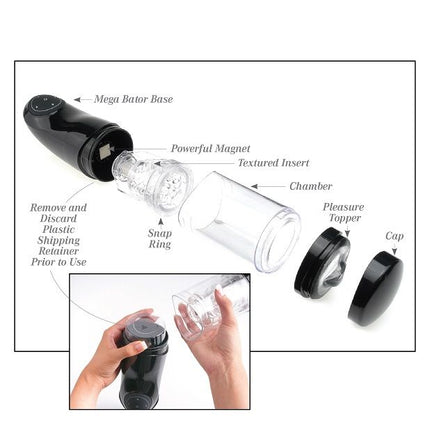 EXTREME TOYZ - PDX MEGA BATOR USB MALE MASTURBATOR VAGINA WHITE