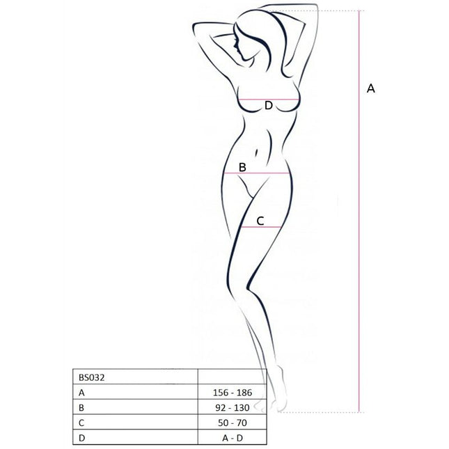 PASSION - WOMAN BS032 RED BODYSTOCKING ONE SIZE