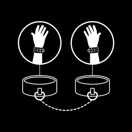 FETISH SUBMISSIVE - VEGAN LEATHER HANDCUFFS WITH NOPRENE LINING