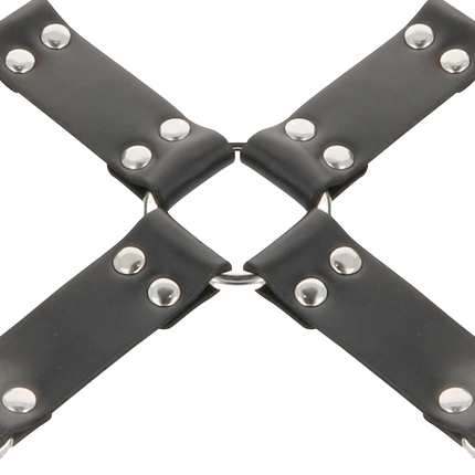 DARKNESS - LEATHER HANDCUFFS FOR FOOT AND HANDS BLACK